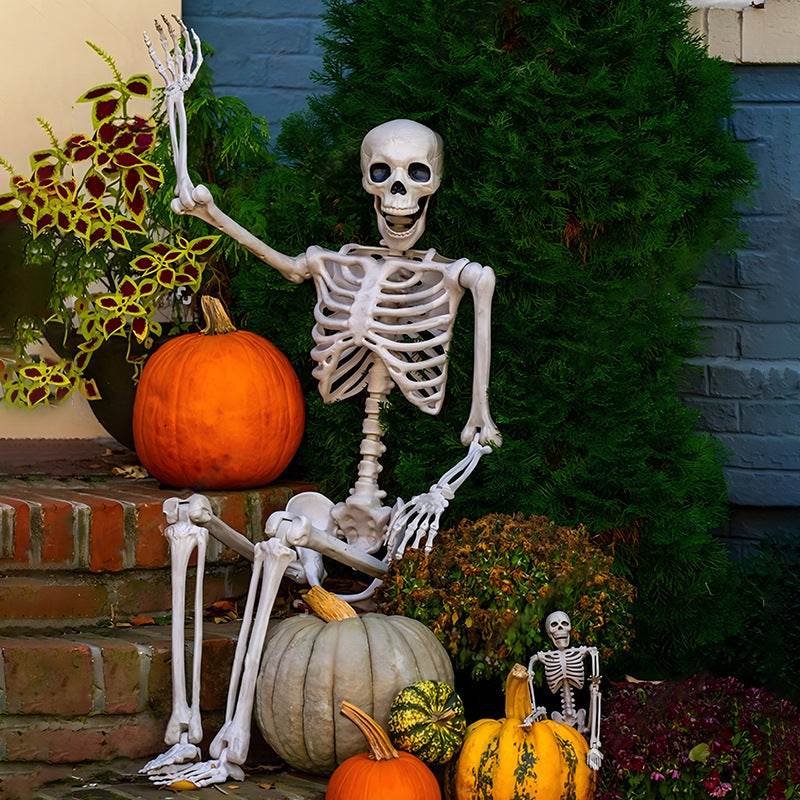 Halloween Movable Joint Skeleton Plastic Model 90cm Party Outdoor Decoration Props EX-STOCK