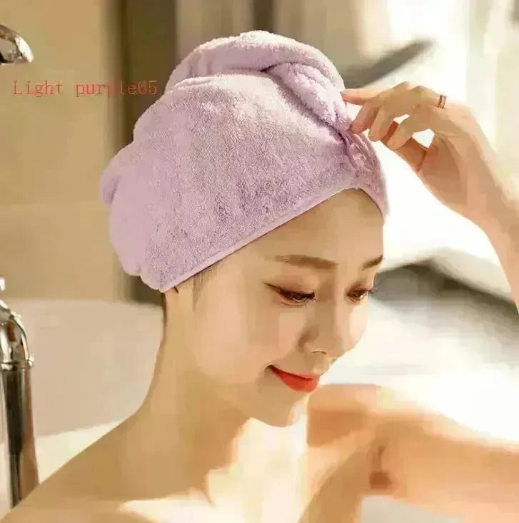 Women's Microfiber Hair Dryer Cap Absorbent Hair Towel. - EX-STOCK CANADA