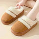 Fashion Warm Cotton Slippers For Women Leisure Thick Bottom Non-slip Plus-velvet House Shoes Winter Bedroom Floor Suede Slipper - EX-STOCK CANADA