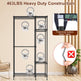 1Pc 4 Tier Heavy Duty Garment Rack With Wheels Carbon Steel Clothing Rack Portable Wardrobe Clothes Rack With 3 Hanging Rods 6 Footrests 44.9x17.13x77.95in EX-STOCK