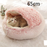 2 In 1 Dog And Cat Bed Pet Winter Bed Round Plush Warm Bed House Soft Long Plush Pets Bed Pet Products EX-STOCK Canada 