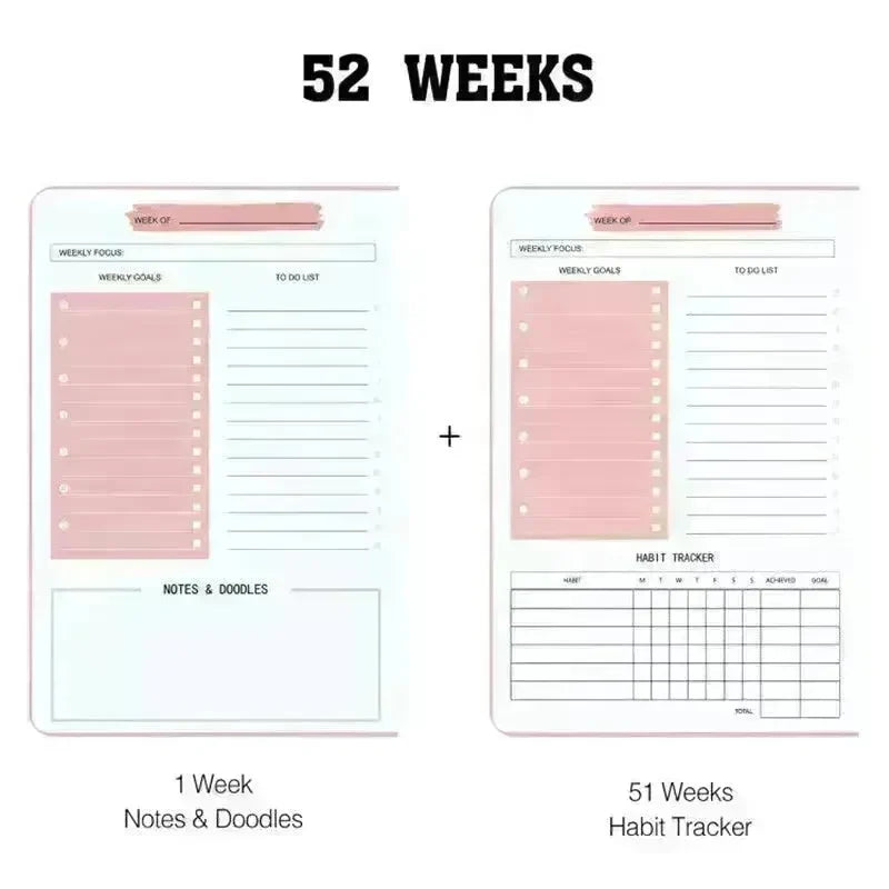 Non Dated Daily Weekly Monthly Planner Agenda Notebook Diary - EX-STOCK CANADA