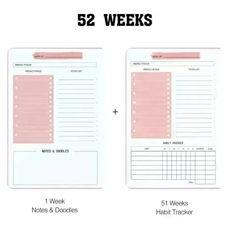 Non Dated Daily Weekly Monthly Planner Agenda Notebook Diary