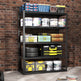 Tier Metal Shelves For Storage Garage Shelving 2000LBS Heavy Duty Storage Shelves Adjustable Garage Shelf Industrial Shelving Unit Storage Utility Rack,Black EX-STOCK