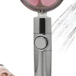 Propeller Driven Shower Head With Stop Button And Cotton Filter Turbocharged High Pressure Handheld Shower Nozzle - EX-STOCK CANADA
