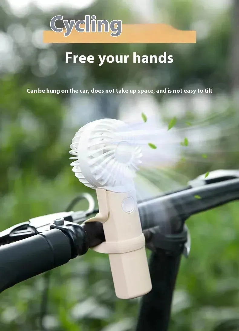 Handheld Fan Portable Silicone Handle Fixed Neck Mini - EX-STOCK CANADA