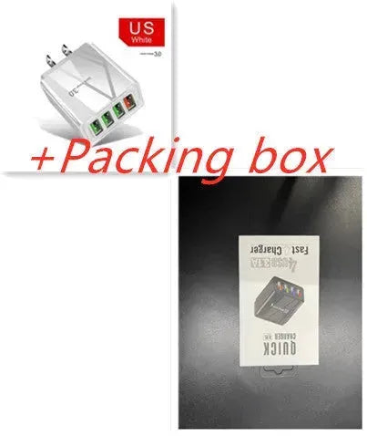 Illuminated 4USB Mobile Phone Charger 3A Charging Head - EX-STOCK CANADA