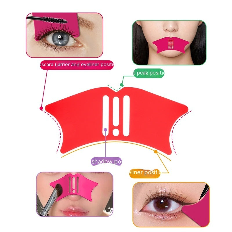 Makeup tool with various application areas on a white background