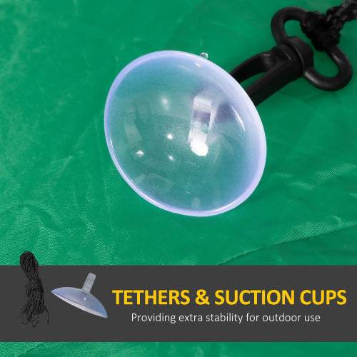 Outsunny 4ft Inflatable Halloween Decoration, Lighted Window Sticker Ghost In Hat, Blow Up Outdoor LED Yard Display, Waterproof - EX-STOCK Canada