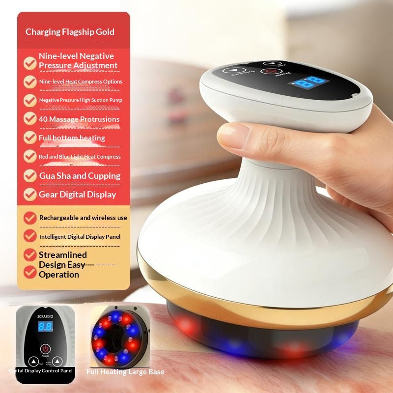 Electric Gua Sha Board Beauty Massager Cupping Device Electric Meridian Brush Home Abdominal Massage Gua Sha Board Massager 