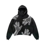 Fashion de moda para hombres y mujeres Punk Design Fleece Hoodie Woodie Top