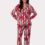 Christmas Printed Long-sleeved Trousers Autumn Ladies Home Leisure Suit EX-STOCK Canada 