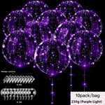 LED Glowing Balloon Party Decoration – 20" TPU Glow Balloons with Color Light Options