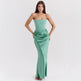 Women’s Strapless Maxi Dress – Backless Slim-Fit Evening Gown
