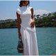 Women's Pleated Round Neck Sleeveless Irregular Dress EX-STOCK Canada 