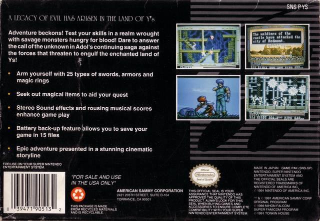 Ys III: Wanderers from Ys (usagé) 