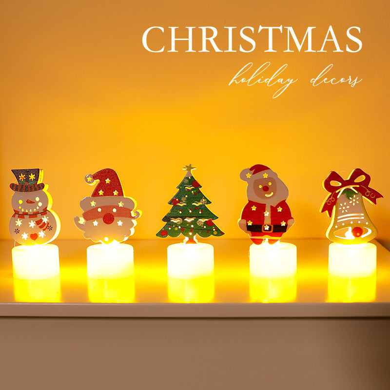 LED Electronic Candle Lights Christmas Trees Santa Claus Snowmen Creative Candles Small Night Lights Home Decorative Ornaments EX-STOCK Canada 