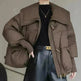 Women Cotton-padded Down Jacket Fur Collar Thick Puffer Winter Coat - EX-STOCK CANADA
