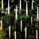 Christmas Candle LED Indoor Holiday Christmas Tree Ornaments  Festive Atmosphere Decoration Christmas Pendant EX-STOCK Canada 