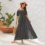 Elegant Off shoulder Spring Summer Maxi dress Slit Chiffon maxi dress for Beach vacation resort travel - EX-STOCK CANADA