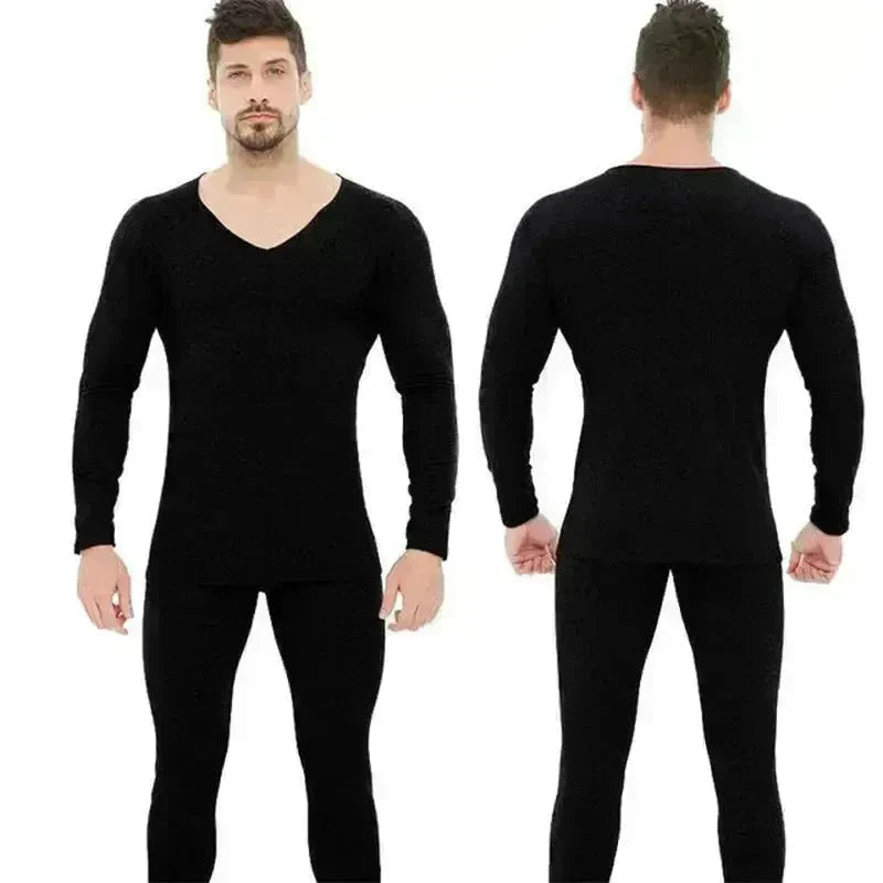 Winter Men's Sleepwear Loungewear Cashmere Long John set - EX-STOCK CANADA