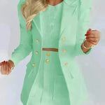 Women  Slim fitted Formal Fashion Short Skirt suit co ord skirt set for women - EX-STOCK CANADA