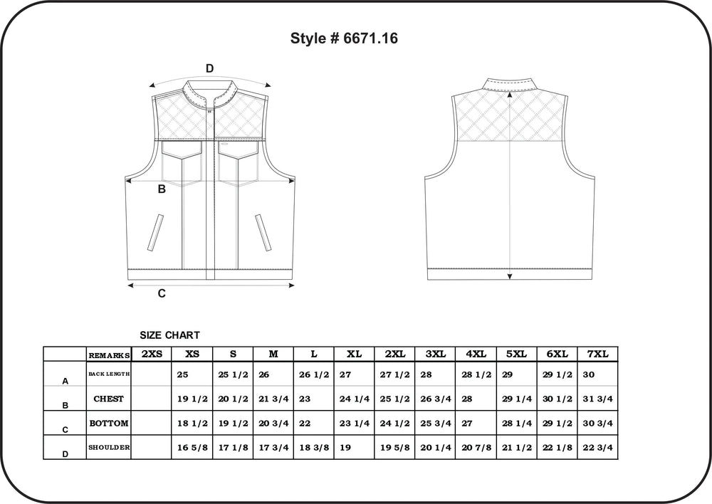 سترة رجالية من جلد أوبن رود مع مربعات مصنوعة بالخياطة البرتقاليةEX-STOCK Canada 