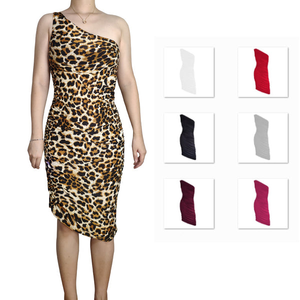Women's Irregular Collar Slim Fit Plus Size Dress