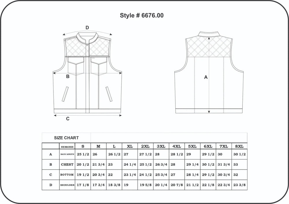 Open Road Men's Denim & Leather Club Vest EX-STOCK Canada 