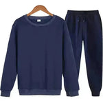 Autumn Winter  street fashion Plain Crew neck Sweatsuit for men - EX-STOCK CANADA