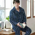Flannel warm and thickened men's pajamas - EX-STOCK CANADA