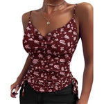 Spaghetti Strap Tops V-neck Camisole top Women Summer top