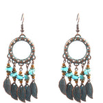 Pendientes de borla con cuentas hechas a mano