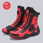 Men's Motorcycle Riding Boots – BOA Dial, Anti-Skid, Off-Road , Red