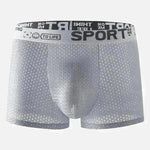 Ropa interior masculina Mid de la cintura Mesh Seda Mesh Sport Sport Boxer Brief