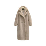 Plush Coat Ladies Long Lamb Coat Winter