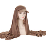 Solid Color Women's Scarf Hat Middle East All-matching Pullover Scarf Muslim Tam-o'-shanter - EX-STOCK Canada
