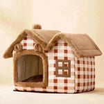 Casa de perro plegable Cama de gato Cat de invierno Villa de invierno Villa Sleep Kennel Nido removible Suministro