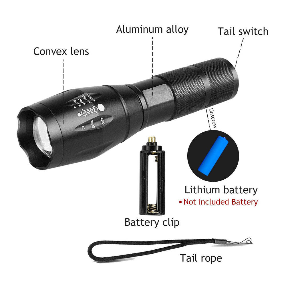 UV Torch Ultra Violet Flashlight Zoomable Blacklight Lamp LED Super Bright 250000lm 2 In 1 395nm Mini Pocket Inspection Light 2 Pack EX-STOCK