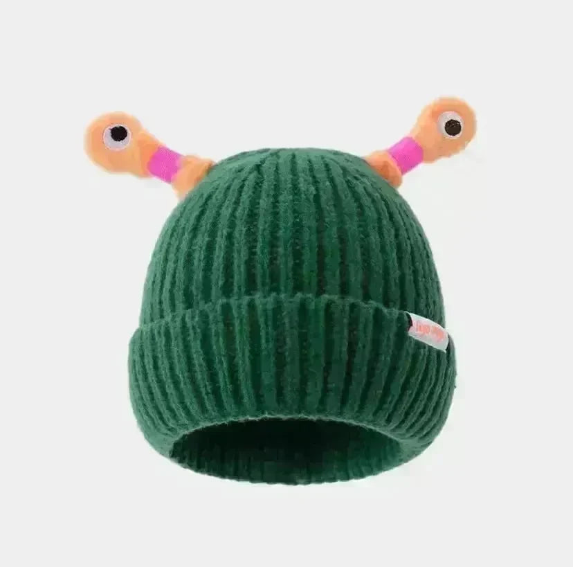 New Cute Luminous Fall Winter Warm Ear Protection Wool Cartoon All-matching Knitted Beanie Hat - EX-STOCK CANADA