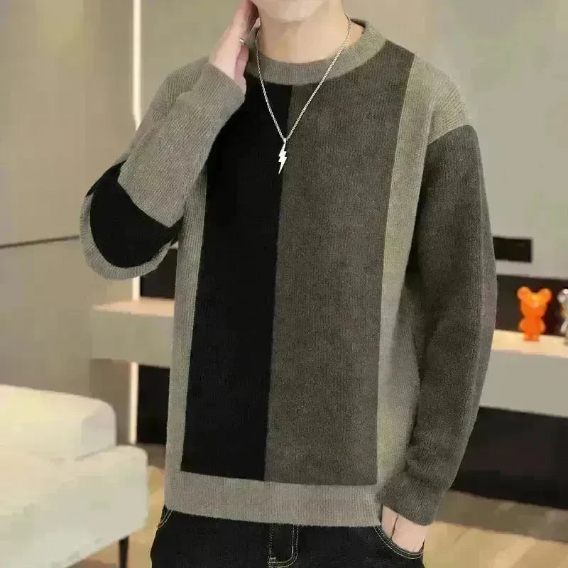 Fall Winter Crew Neck Warm Pullover Sweater Men - EX-STOCK CANADA