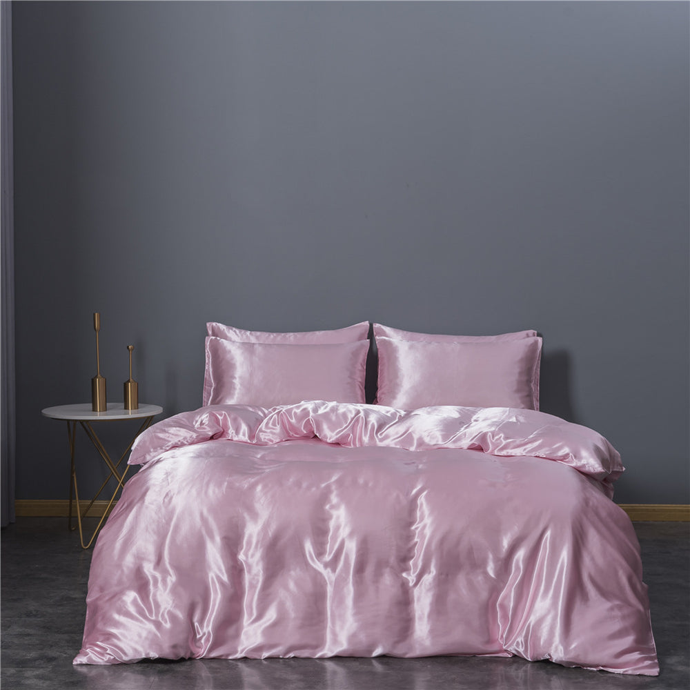 Simulation Silk Three-piece Duvet Cover Bedding EX-STOCK Canada 
