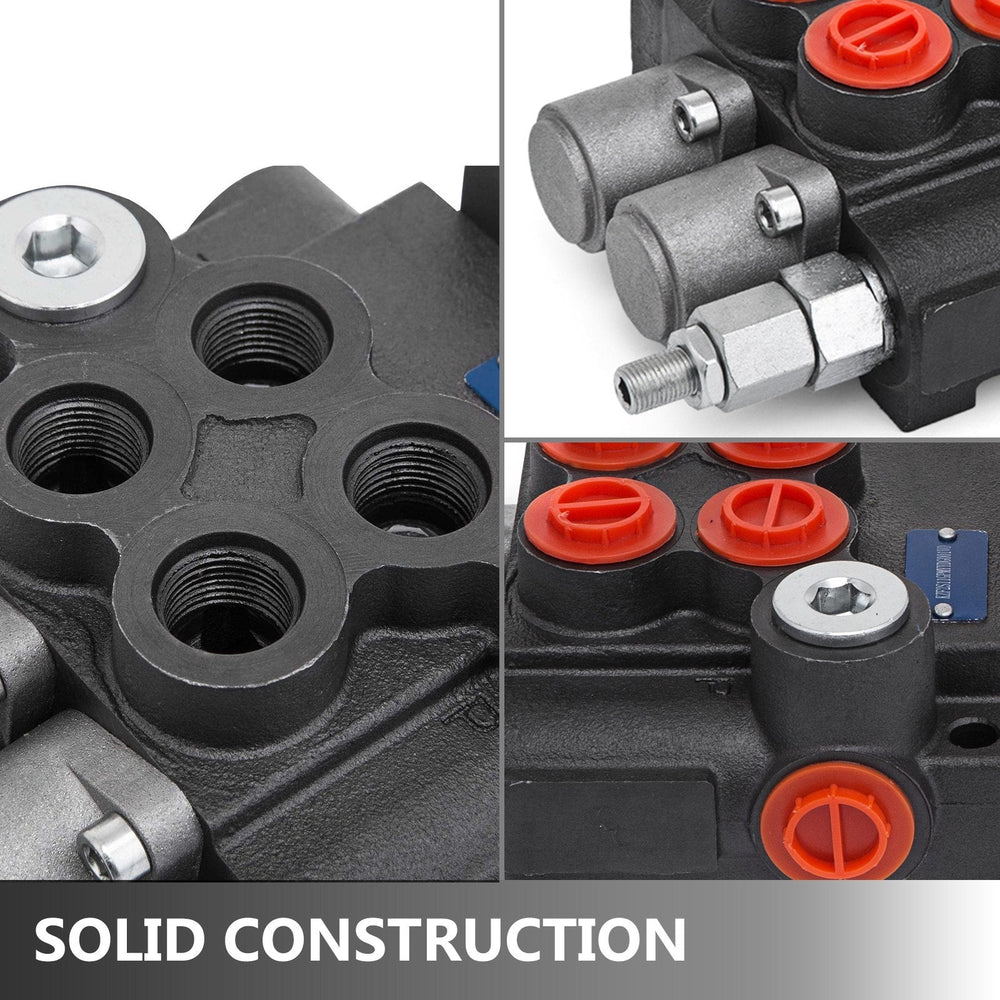 Hydraulic Valve 2 Spool Hydraulic Joystick Control Valve 11gpm Hydraulic Directional Control Valve Double Acting For Tractors Loaders Tanks EX-STOCK