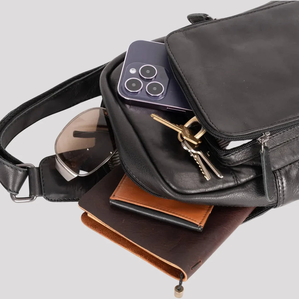 Greenwood Leder Hamilton Umhängetasche Rucksack 