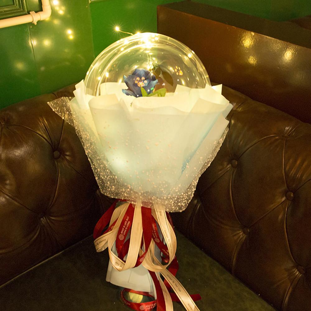 LED Luminous Balloon Rose Bouquet Transparent Bobo Ball Rose EX-STOCK Canada 