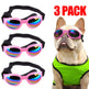 Pet Sunglasses Dog Cat Windproof Glasses Accessories Goggles Small Medium Dog Sun Visor Eye Wear Glasses UV Dust Fog Protection With Adjustable Strap EX-STOCK