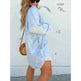 Women's Denim Washed Loose Shirt Dress - EX-STOCK CANADA