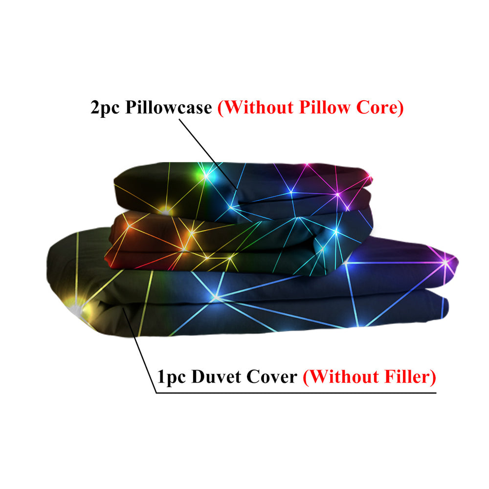 Gorgeous Starlight Duvet Cover Set Single 3pcs Colorful Microfiber Kids Bedding Set EX-STOCK Canada 