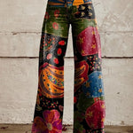 European And American Plus Size Women's Denim Casual Pants 