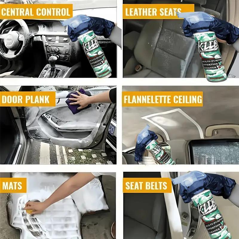 Car Interior Foam Cleaner, No-clean, Seat Leather, Ceiling, Dashboard Fabric Cleaning, Neutral Multi-functional EX-STOCK